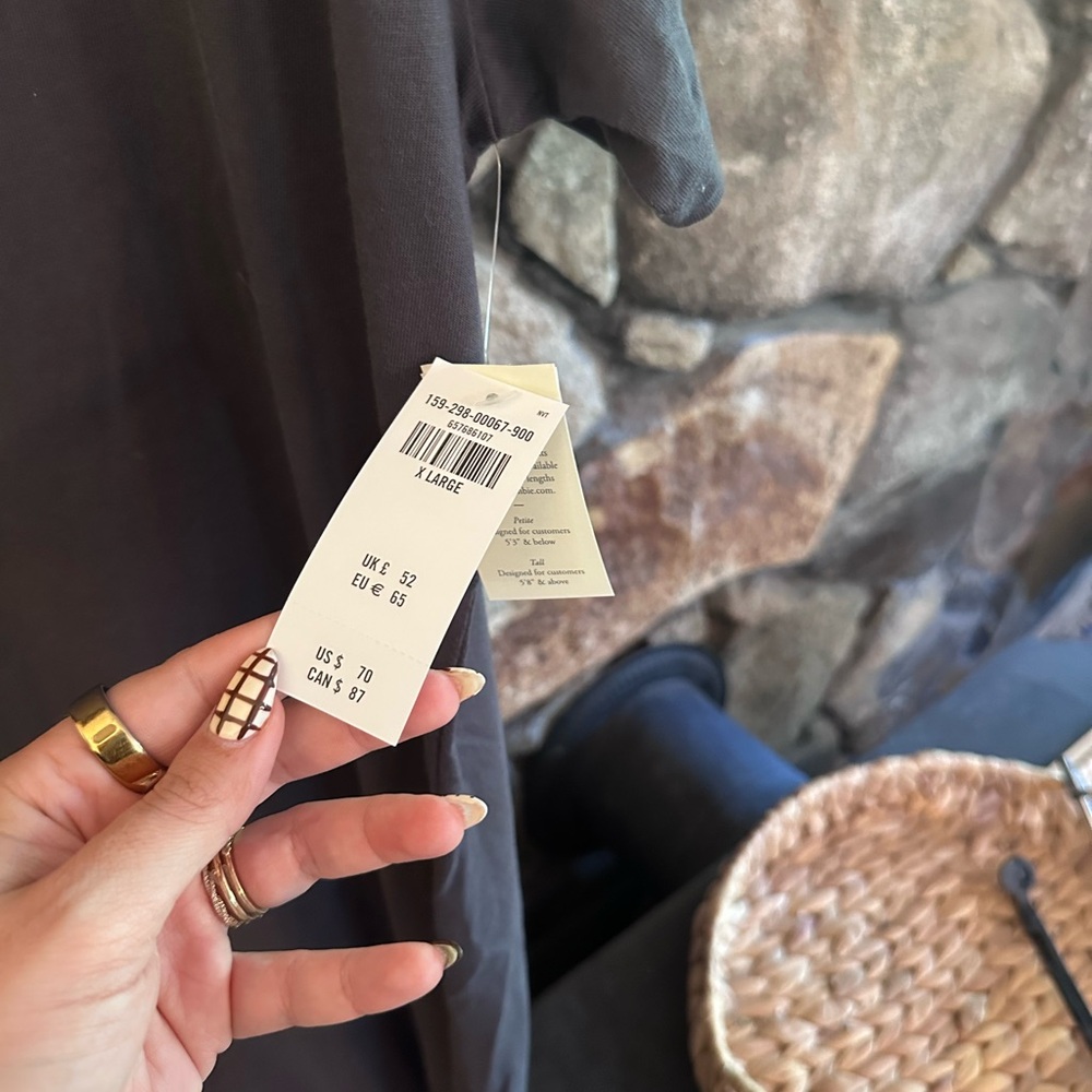 NWT!! Abercrombie & Fitch Charcoal Midi Dress - Picture 6 of 6